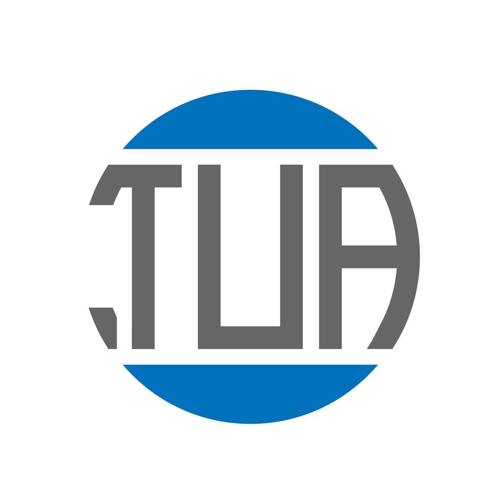 tua brev logotyp design på vit bakgrund. tua kreativ initialer cirkel logotyp begrepp. tua brev design. vektor