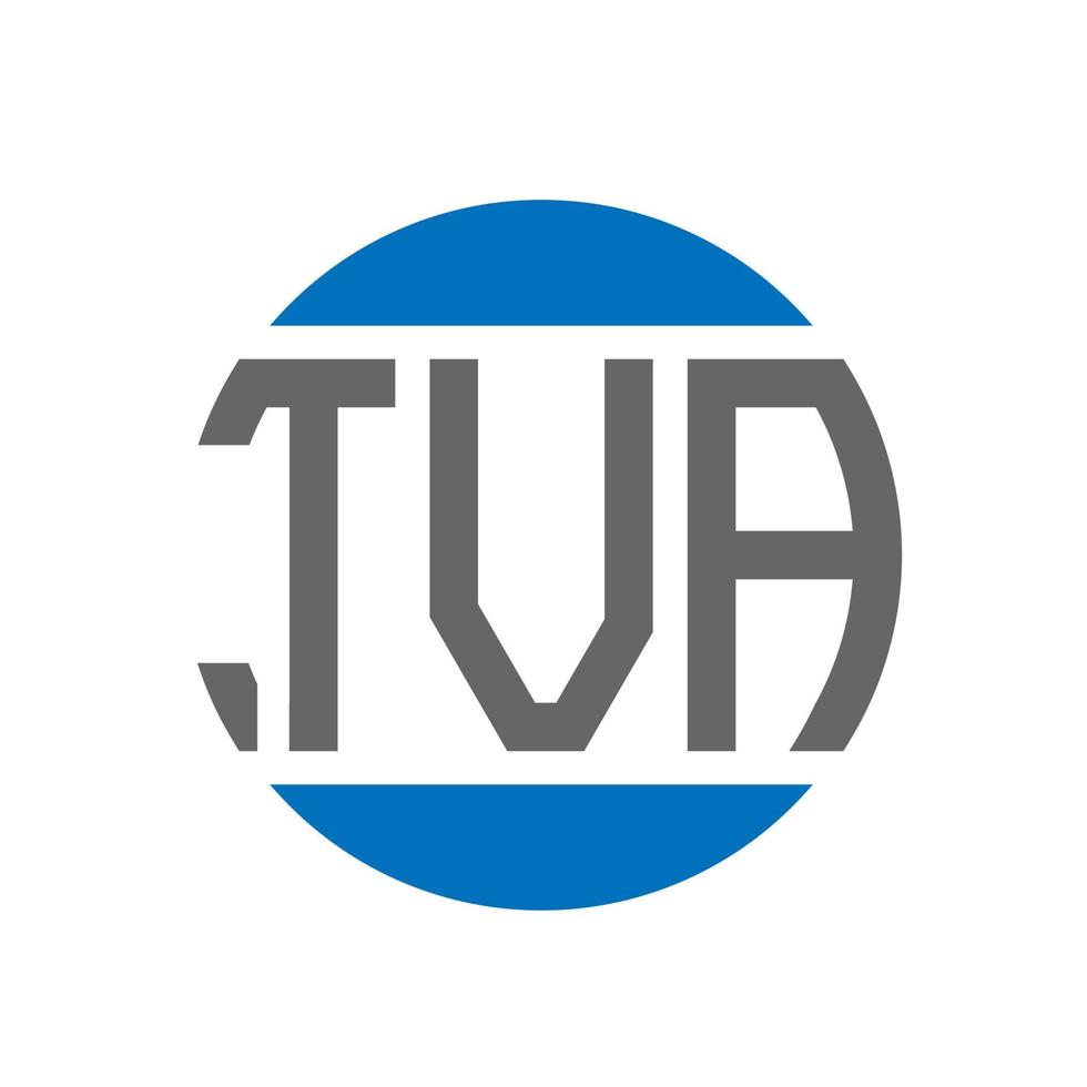 tva brev logotyp design på vit bakgrund. tva kreativ initialer cirkel logotyp begrepp. tva brev design. vektor