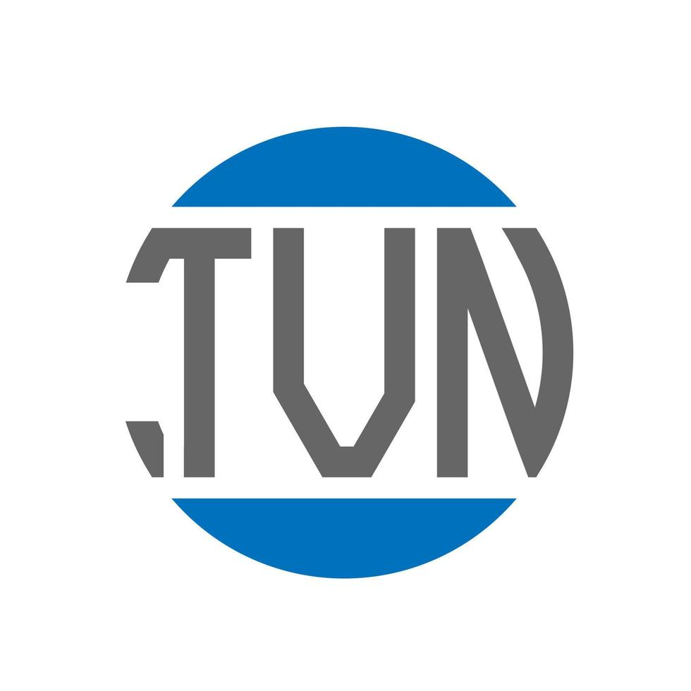 tvn-Buchstaben-Logo-Design auf weißem Hintergrund. tvn kreative Initialen Kreis Logo-Konzept. tvn Briefgestaltung. vektor
