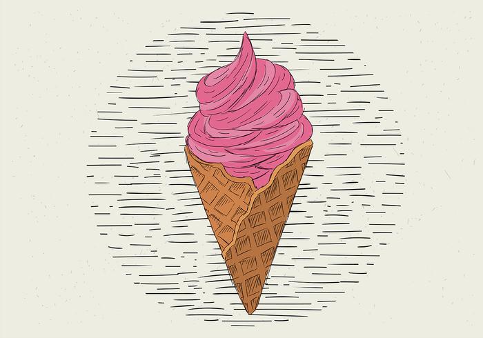 Gratis Vector Hand Drawn Ice Cream Illustration