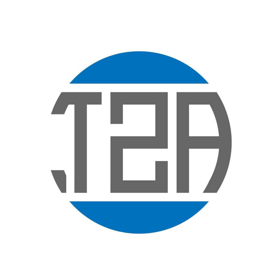 Tza-Brief-Logo-Design auf weißem Hintergrund. tza kreative initialen kreis logokonzept. tza Briefgestaltung. vektor