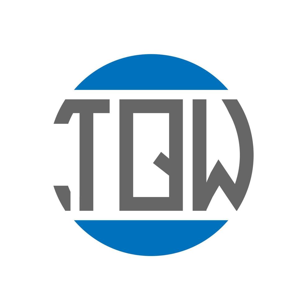 tqw-Buchstaben-Logo-Design auf weißem Hintergrund. tqw kreative Initialen Kreis Logo-Konzept. tqw Briefgestaltung. vektor