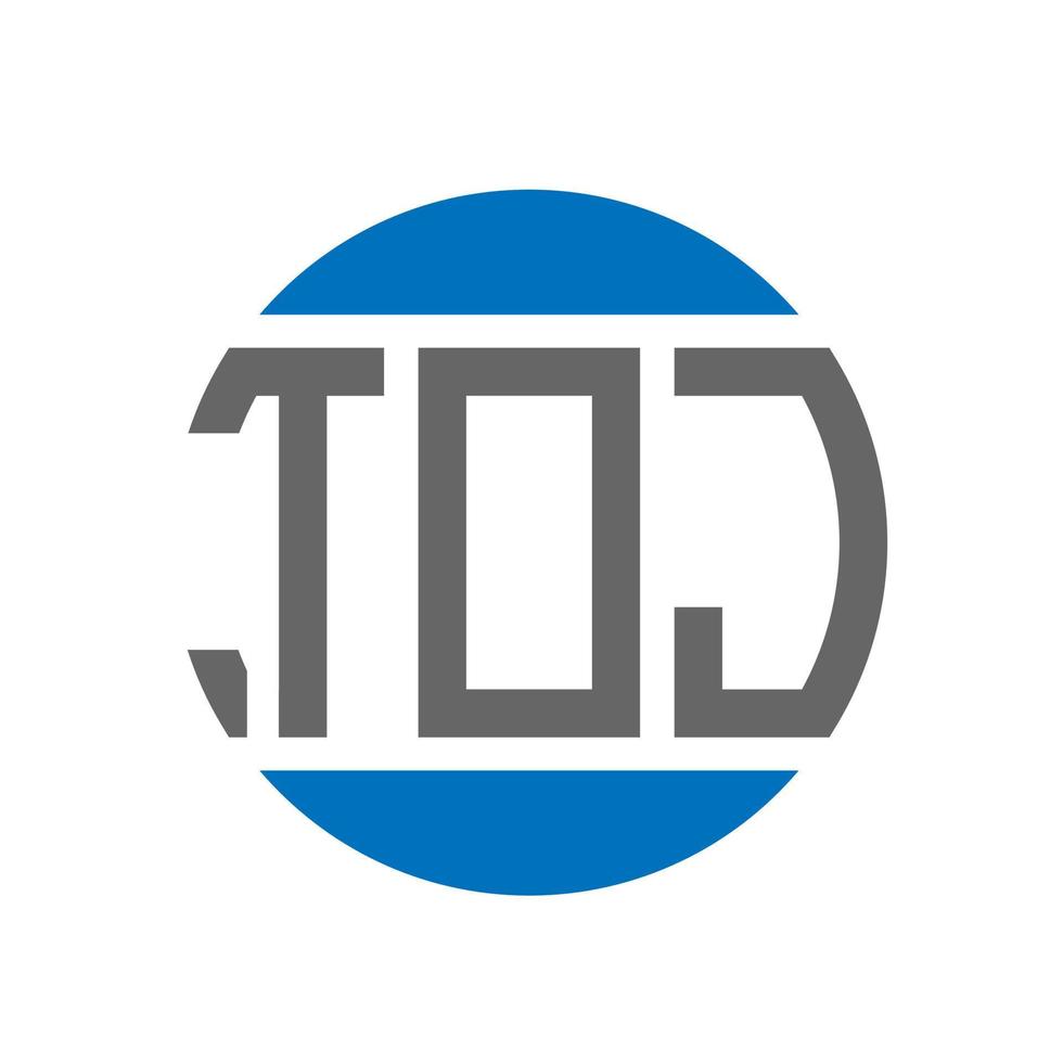 toj brev logotyp design på vit bakgrund. toj kreativ initialer cirkel logotyp begrepp. toj brev design. vektor