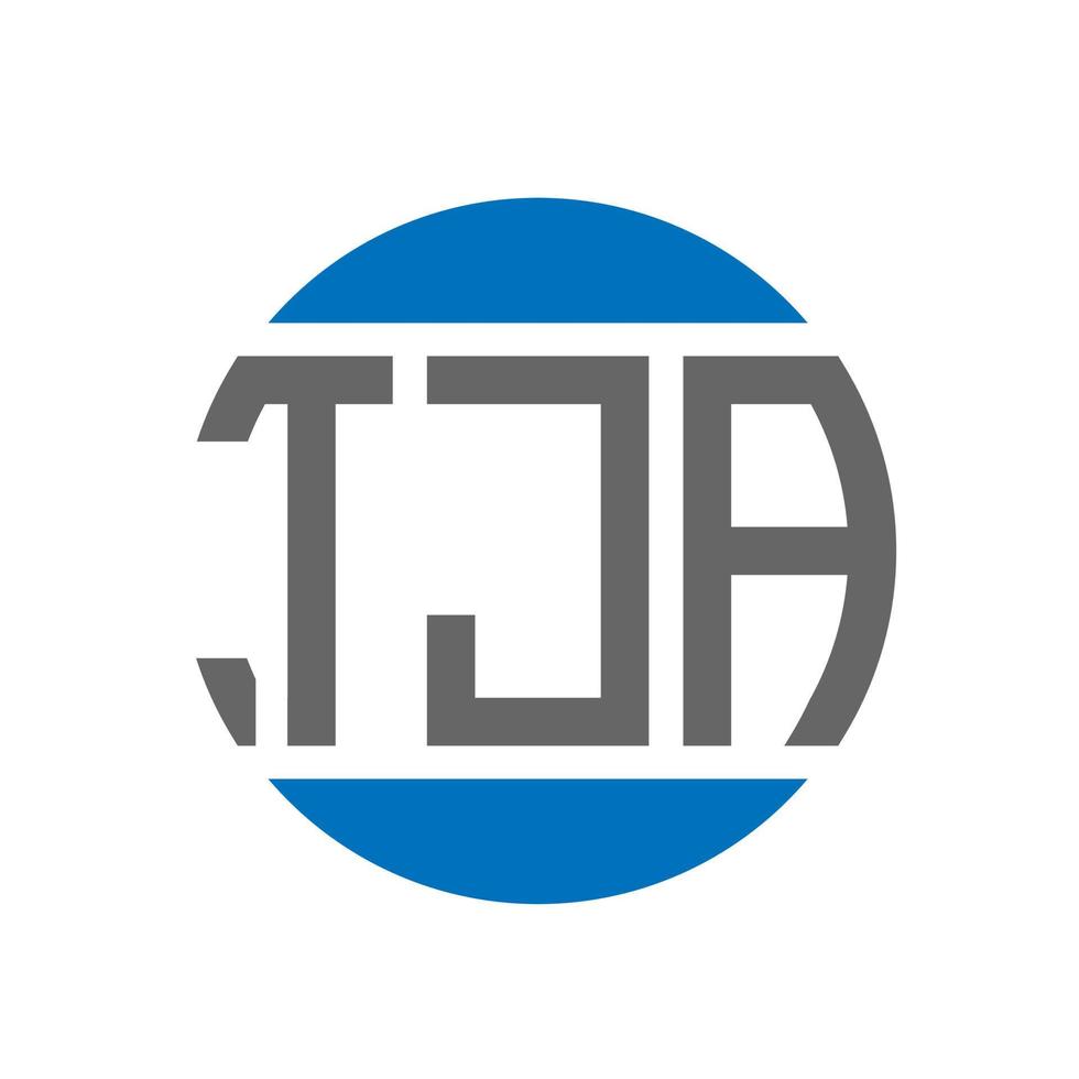 Tja-Brief-Logo-Design auf weißem Hintergrund. tja kreative initialen kreis logokonzept. tja Briefgestaltung. vektor
