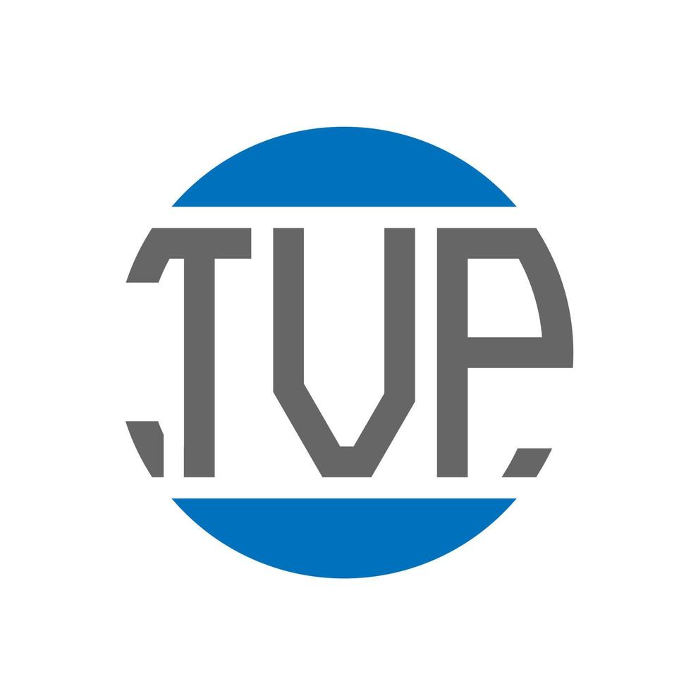 tvp-Buchstaben-Logo-Design auf weißem Hintergrund. tvp creative initials circle logo-konzept. tvp Briefgestaltung. vektor