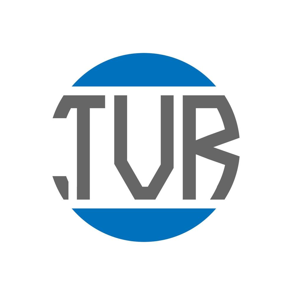 tvr-Buchstaben-Logo-Design auf weißem Hintergrund. tvr kreative Initialen Kreis Logo-Konzept. TVR-Buchstaben-Design. vektor