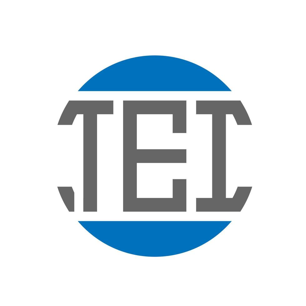 Tei-Brief-Logo-Design auf weißem Hintergrund. tei kreative initialen kreis logokonzept. tei Briefgestaltung. vektor