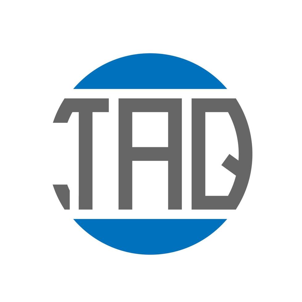 taq brev logotyp design på vit bakgrund. taq kreativ initialer cirkel logotyp begrepp. taq brev design. vektor