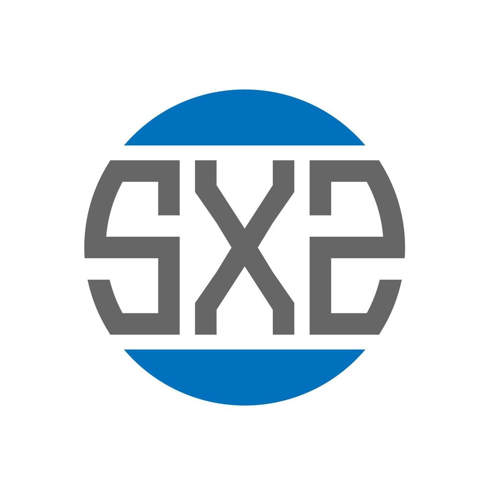 sxz-Brief-Logo-Design auf weißem Hintergrund. sxz kreative Initialen Kreis Logo-Konzept. sxz Briefgestaltung. vektor