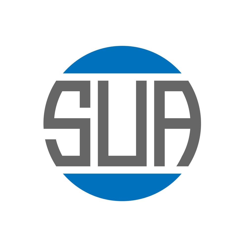 sua brev logotyp design på vit bakgrund. sua kreativ initialer cirkel logotyp begrepp. sua brev design. vektor