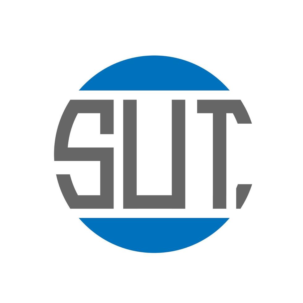 sut-Brief-Logo-Design auf weißem Hintergrund. sut kreative Initialen Kreis-Logo-Konzept. sut Briefgestaltung. vektor