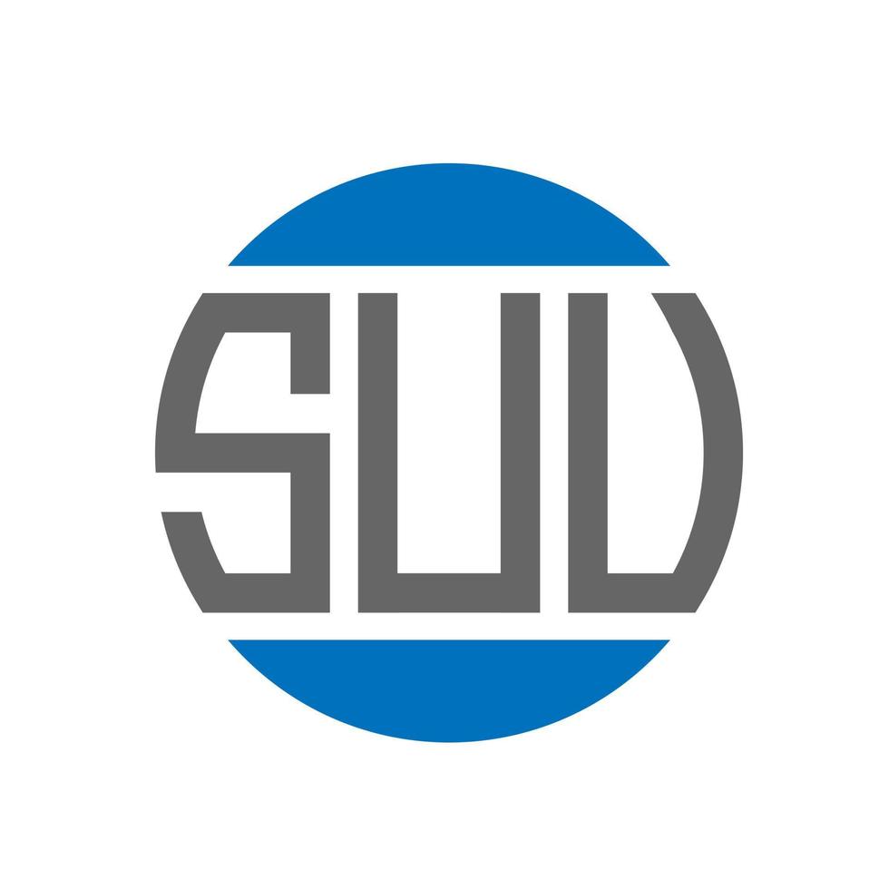 SUV-Brief-Logo-Design auf weißem Hintergrund. SUV kreative Initialen Kreis Logo-Konzept. SUV-Briefgestaltung. vektor