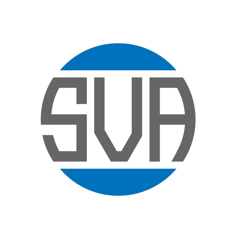 sva-Buchstaben-Logo-Design auf weißem Hintergrund. sva kreative initialen kreis logokonzept. sva-Briefgestaltung. vektor