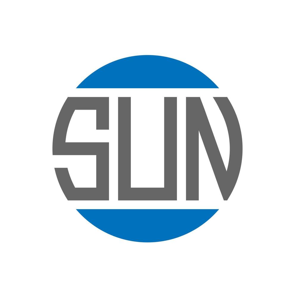 Sonne-Brief-Logo-Design auf weißem Hintergrund. Sonne kreative Initialen Kreis-Logo-Konzept. Sonnenbriefdesign. vektor