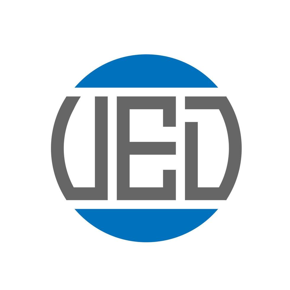 ued brev logotyp design på vit bakgrund. ued kreativ initialer cirkel logotyp begrepp. ued brev design. vektor