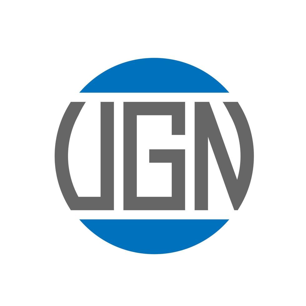 ugn brev logotyp design på vit bakgrund. ugn kreativ initialer cirkel logotyp begrepp. ugn brev design. vektor