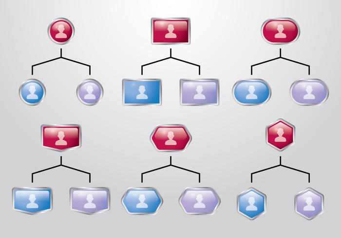 Organigramm mit Knopf vektor