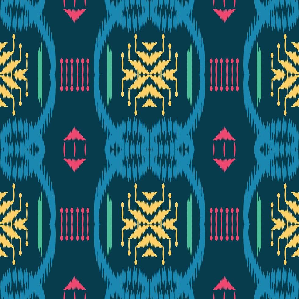 Stammes-Chevron nahtloses Muster der Ikat-Blume. ethnische geometrische ikkat batik digitaler vektor textildesign für drucke stoff saree mughal pinsel symbol schwaden textur kurti kurtis kurtas