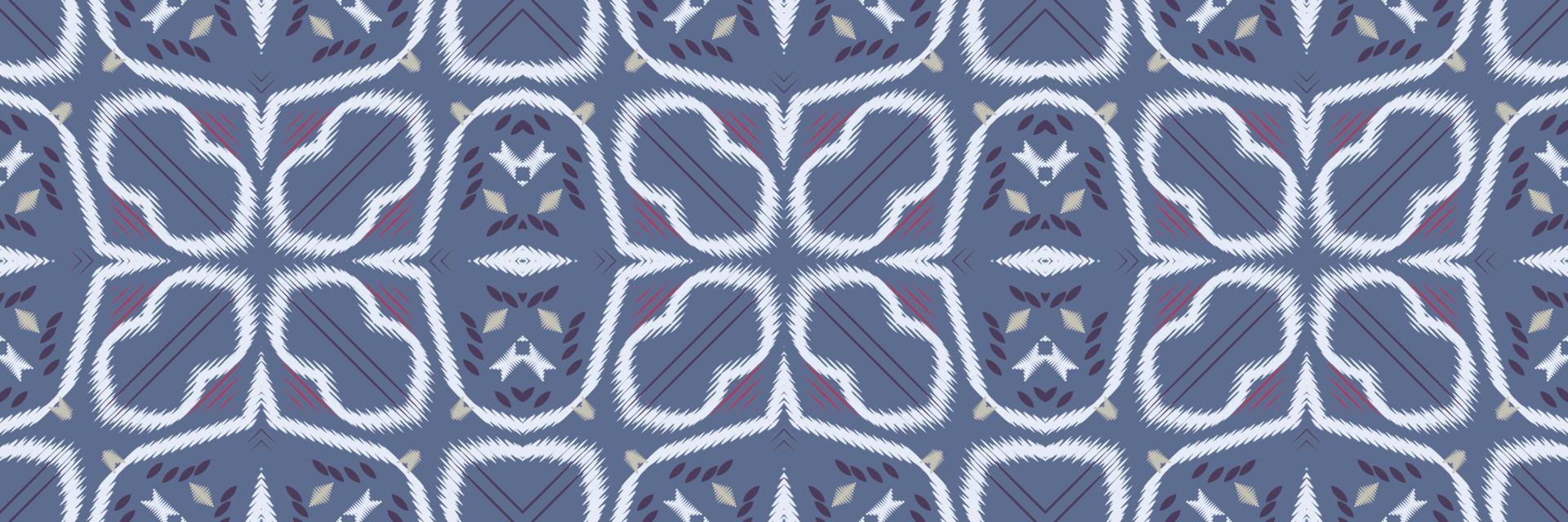 ikat tyg batik textil- sömlös mönster digital vektor design för skriva ut saree kurti borneo tyg gräns borsta symboler färgrutor designer