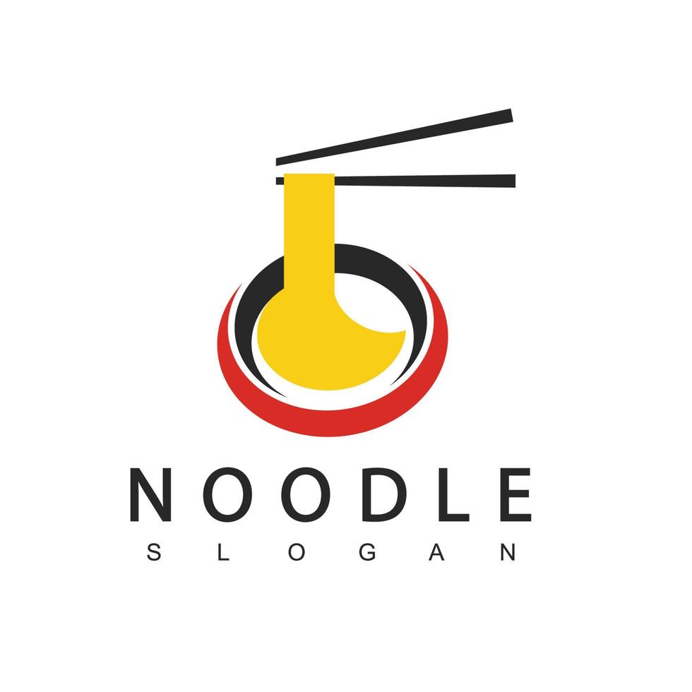 Nudel-Logo-Vektor. Logo-Vorlage geeignet für japanische und italienische Restaurants vektor