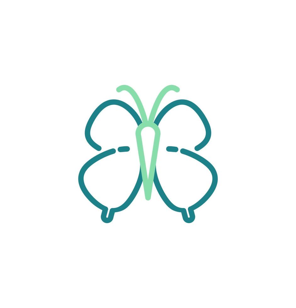 Schmetterling Symbol Vektor Illustration Logo Vorlage für viele Zwecke. isoliert auf weißem Hintergrund.
