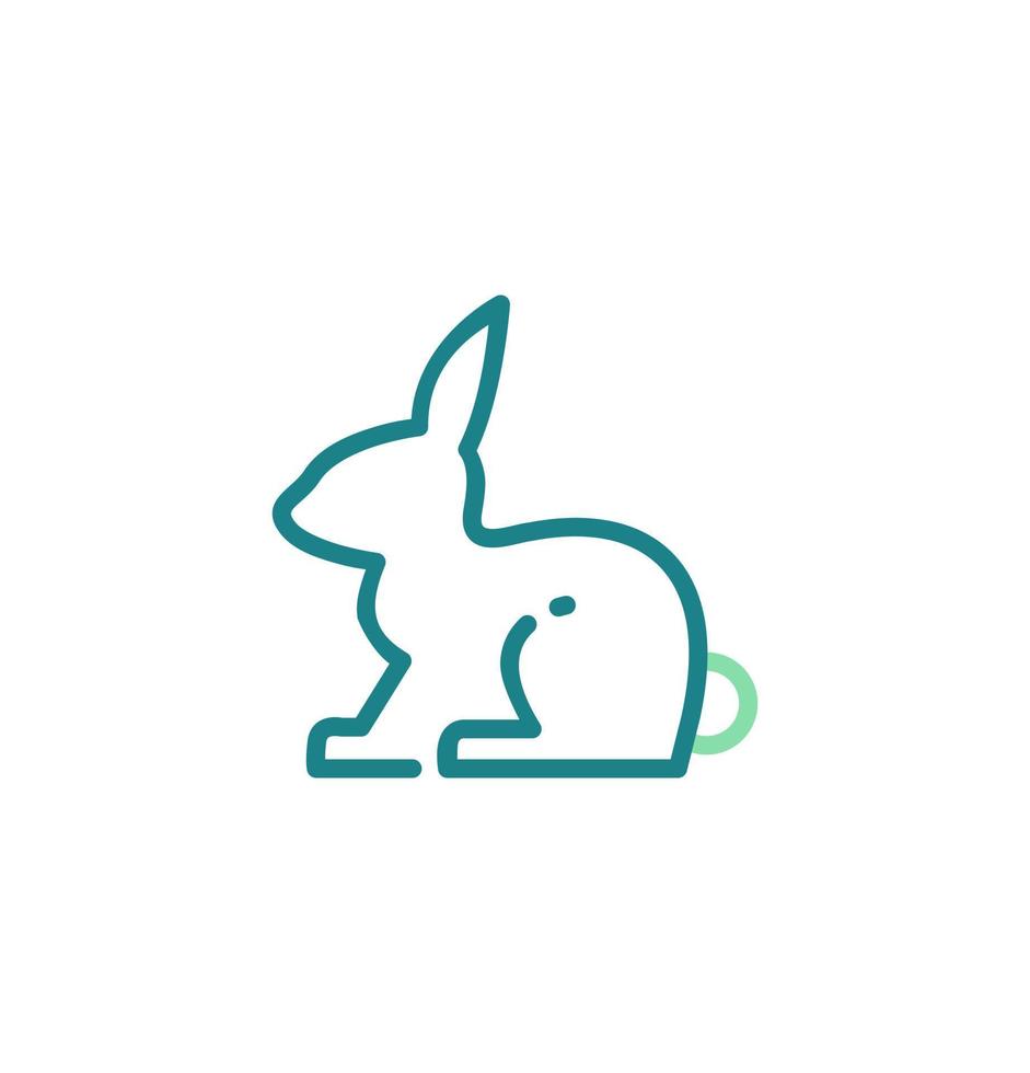Kaninchen-Symbol-Vektor-Illustration-Logo-Vorlage für viele Zwecke. isoliert auf weißem Hintergrund. vektor