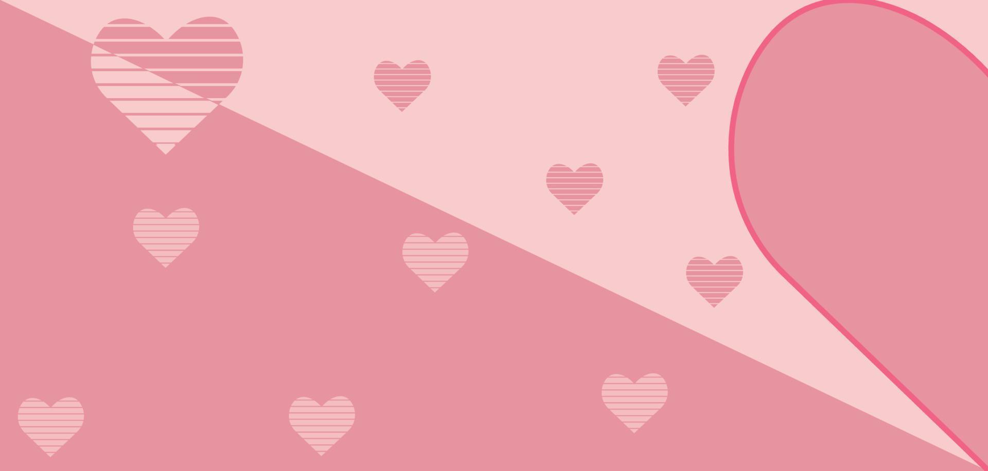 Valentinstag-Template-Banner mit Herz-Marketing-Verkauf vektor