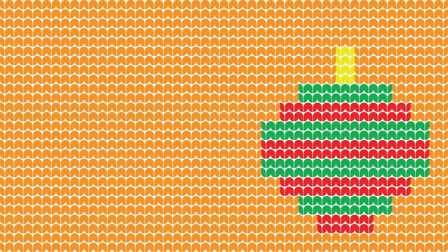 strickhintergrund nahtlose mustergrenze auf rosa hintergrund, strick ethnische mustergrenze frohe weihnachten und glückliche wintertage vektor post