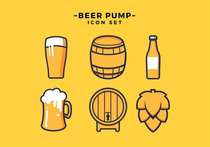 Bier Icon Set Free Vector