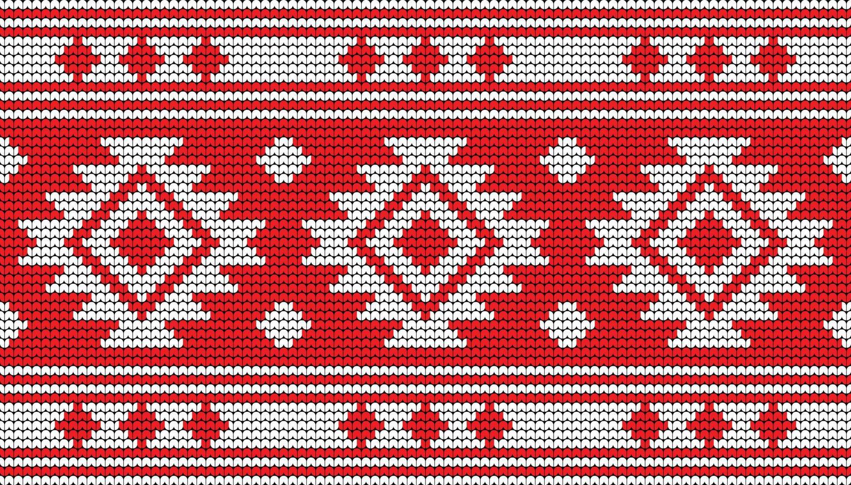 stickning sömlös mönster gräns på röd bakgrund, etnisk mönster gräns glad jul och Lycklig vinter- dagar vektor affisch