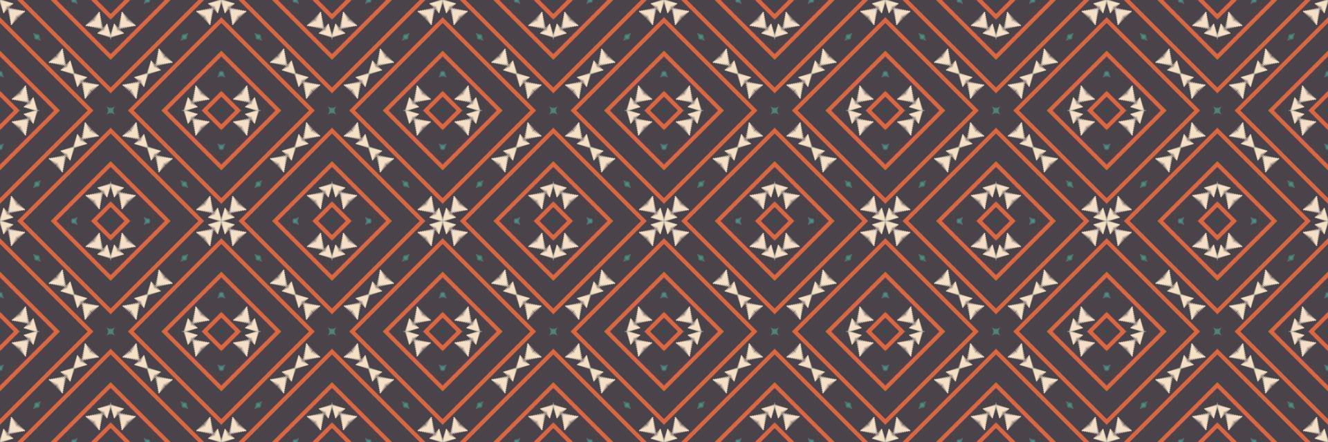 Batik-Textil ethnisches Ikat-Design nahtloses Muster digitales Vektordesign für den Druck Saree Kurti Borneo Stoffrand Pinselsymbole Farbfelder stilvoll vektor