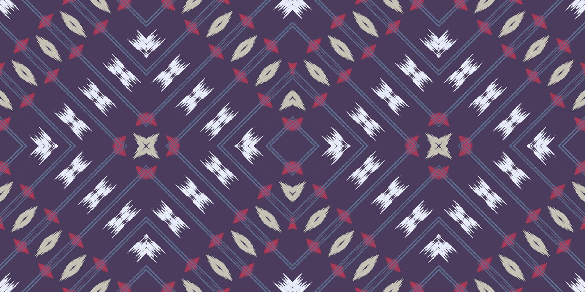 Batik-Textilmotiv Ikat-Diamant nahtloses Muster digitales Vektordesign für den Druck Saree Kurti Borneo Stoffrand Pinselsymbole Farbfelder Baumwolle vektor