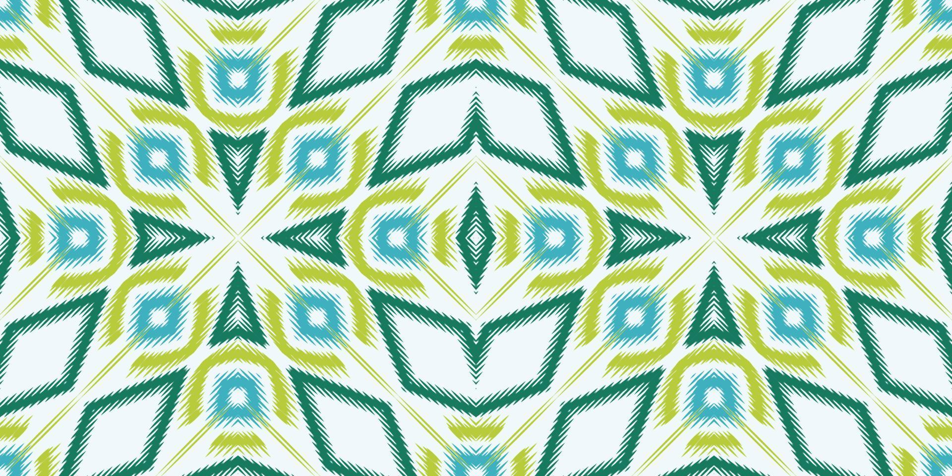 ikat prickar stam- aztec sömlös mönster. etnisk geometrisk batik ikkat digital vektor textil- design för grafik tyg saree mughal borsta symbol strängar textur kurti kurtis kurtas