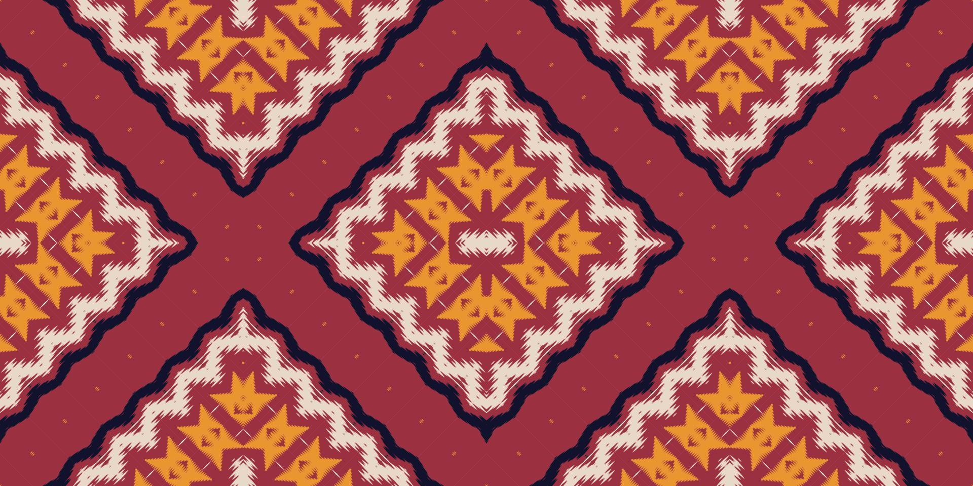 Ethno Ikat Chevron Batik Textil nahtloses Muster digitales Vektordesign für Print Saree Kurti Borneo Stoffrand Pinselsymbole Musterdesigner vektor