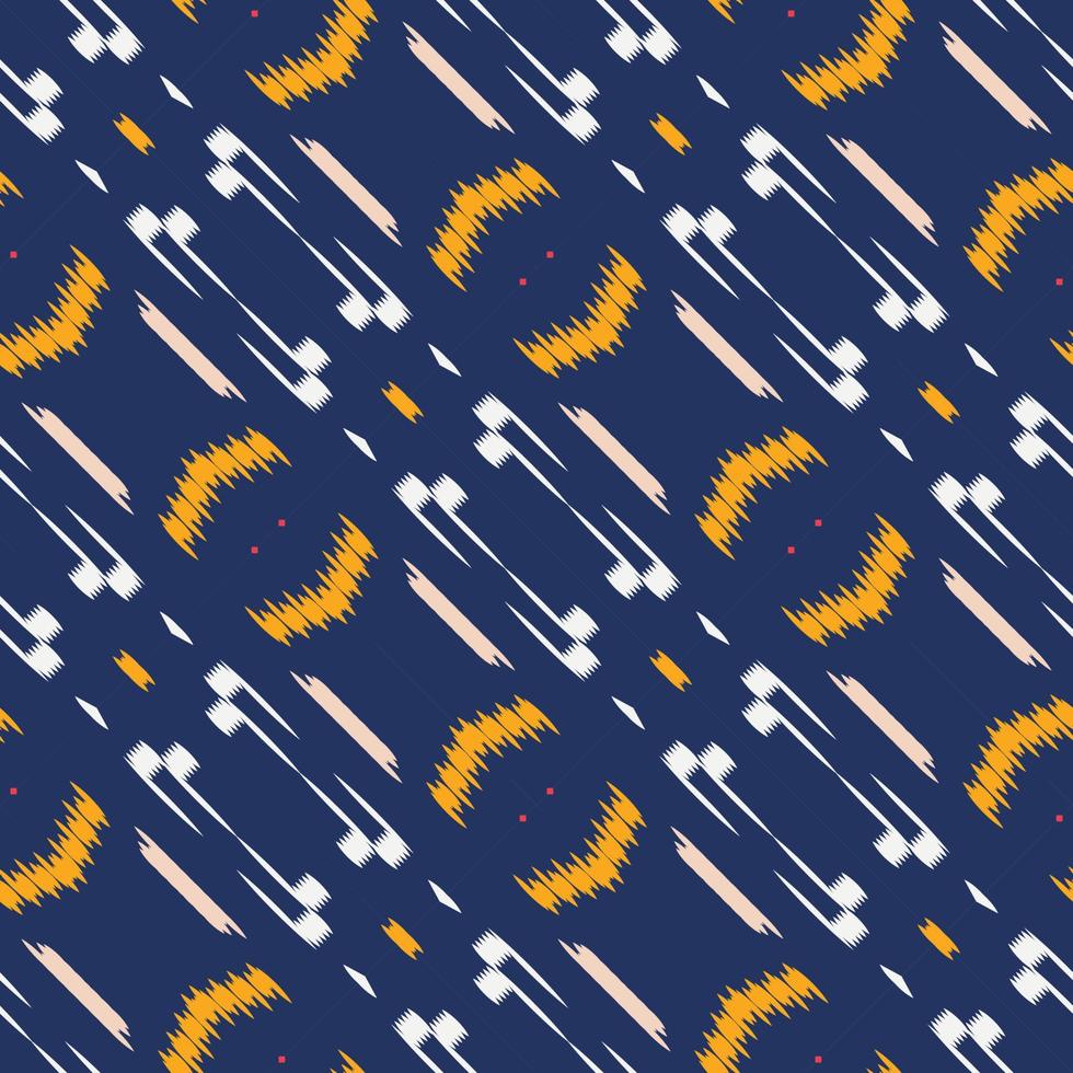 Batik Textil afrikanisches Ikat nahtloses Muster digitales Vektordesign für den Druck Saree Kurti Borneo Stoffrand Pinselsymbole Farbfelder stilvoll vektor