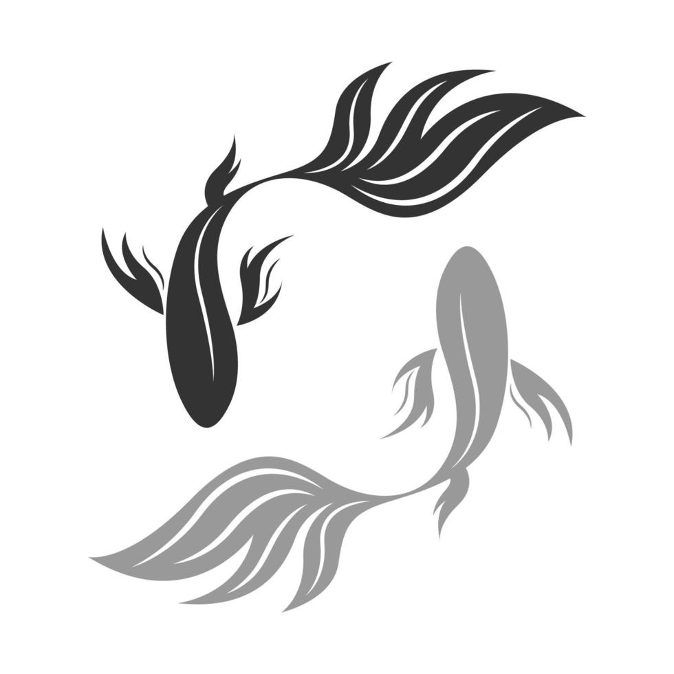 guldfisk ikon logotyp design vektor