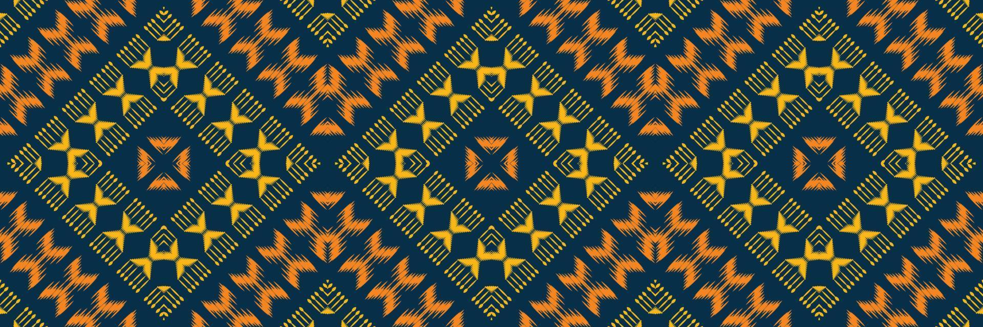 Batik-Textil-Ikat-Dreieck nahtloses Muster digitales Vektordesign für den Druck Saree Kurti Borneo Stoffrand Pinsel Symbole Farbfelder Designer vektor