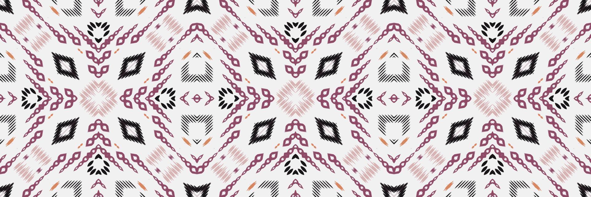 ikat damast batik textil nahtloses muster digitales vektordesign für druck saree kurti borneo stoff grenze pinsel symbole muster baumwolle vektor