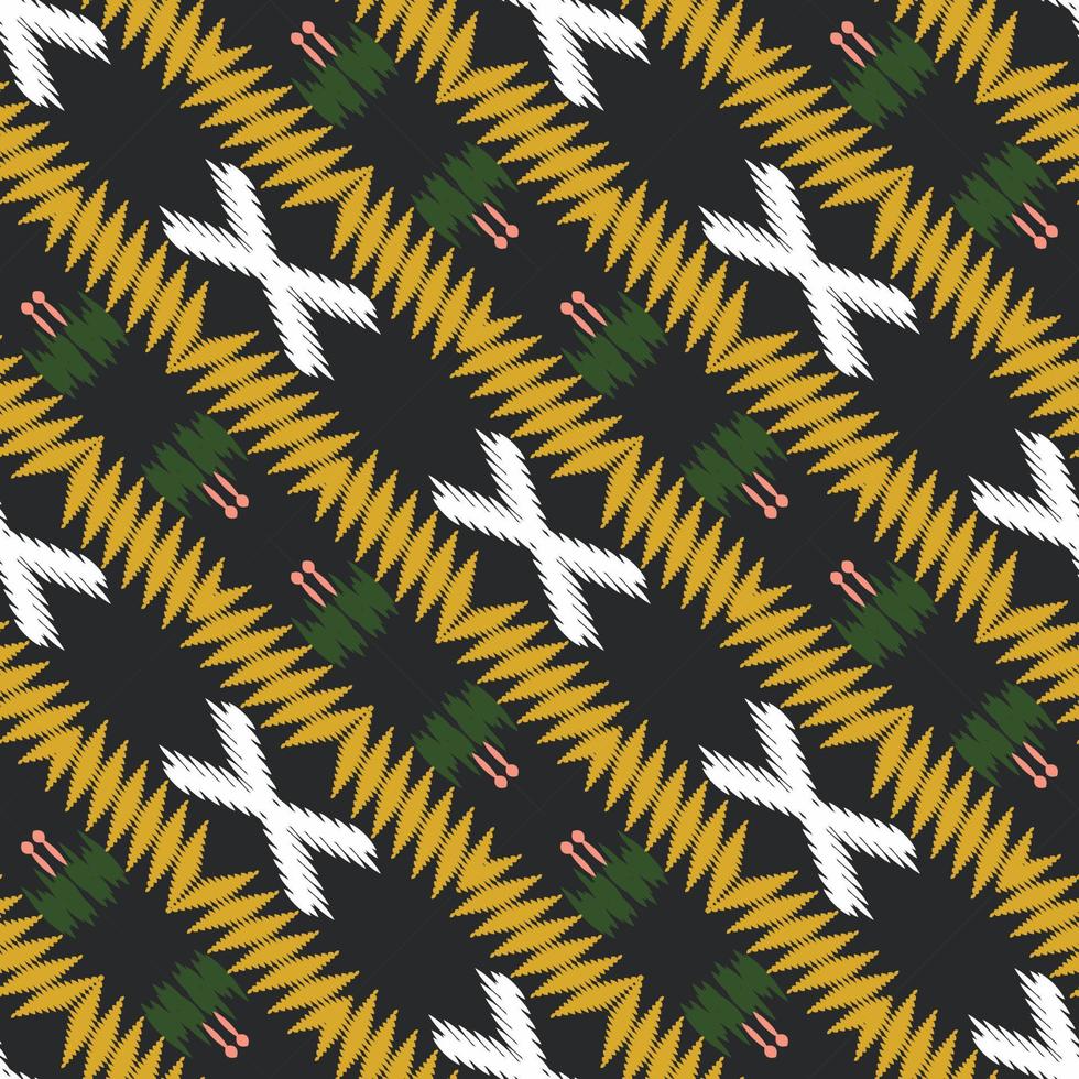 Batik-Textilmotiv Ikat entwirft digitales Vektordesign mit nahtlosem Muster für den Druck Saree Kurti Borneo Stoffrand Pinselsymbole Muster Partykleidung vektor