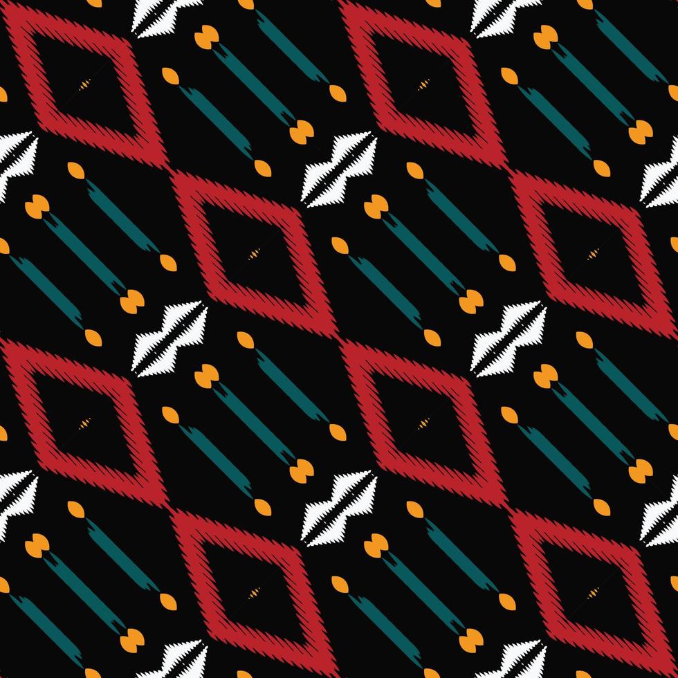Batik-Textilmotiv Ikat-Blumen nahtloses Muster digitales Vektordesign für den Druck Saree Kurti Borneo Stoffrand Pinselsymbole Farbfelder stilvoll vektor