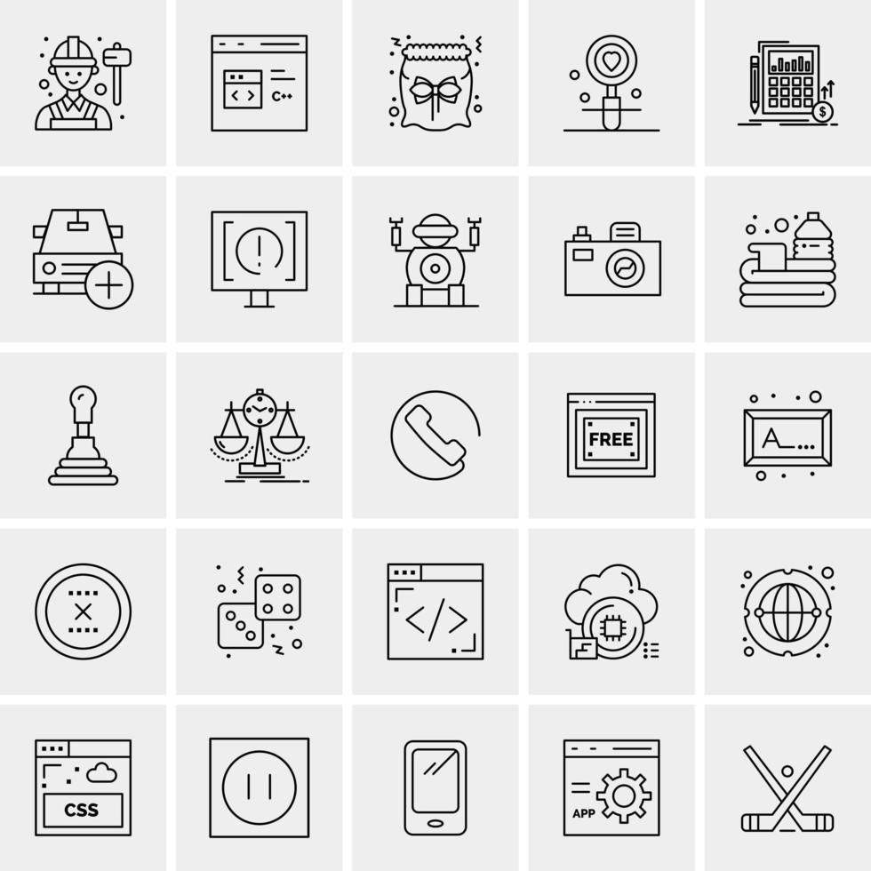 25 universelle Business-Icons Vektor kreative Icon-Illustration zur Verwendung in Web- und Mobilprojekten