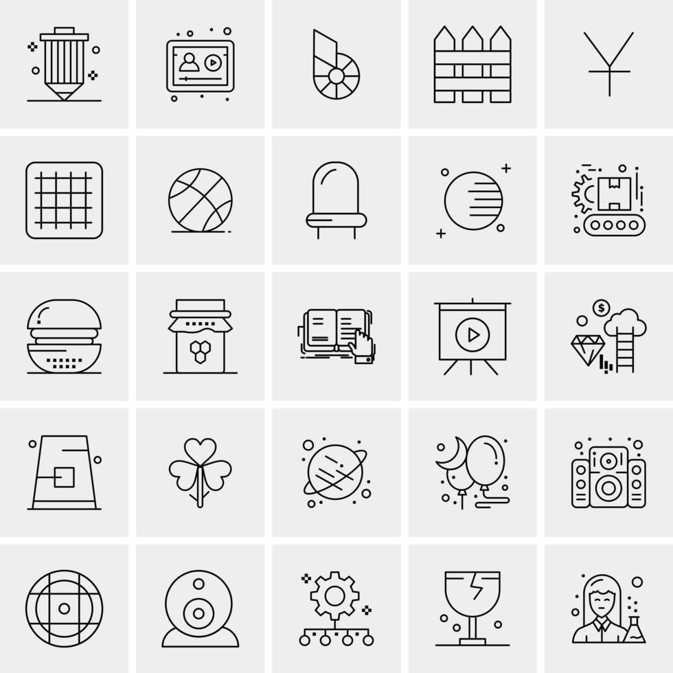 25 universelle Business-Icons Vektor kreative Icon-Illustration zur Verwendung in Web- und Mobilprojekten