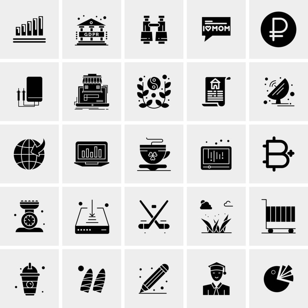 25 universelle Business-Icons Vektor kreative Icon-Illustration zur Verwendung in Web- und Mobilprojekten