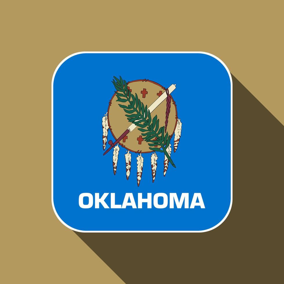 Oklahoma stat flagga. vektor illustration.