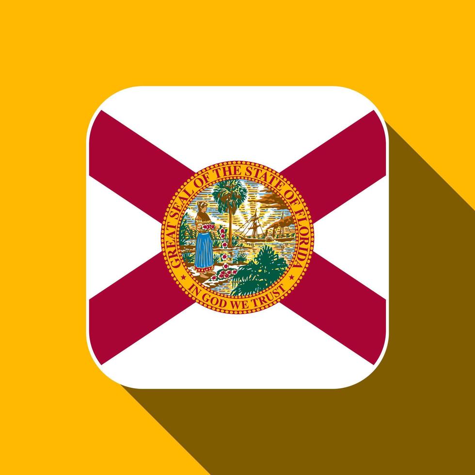 florida stat flagga. vektor illustration.