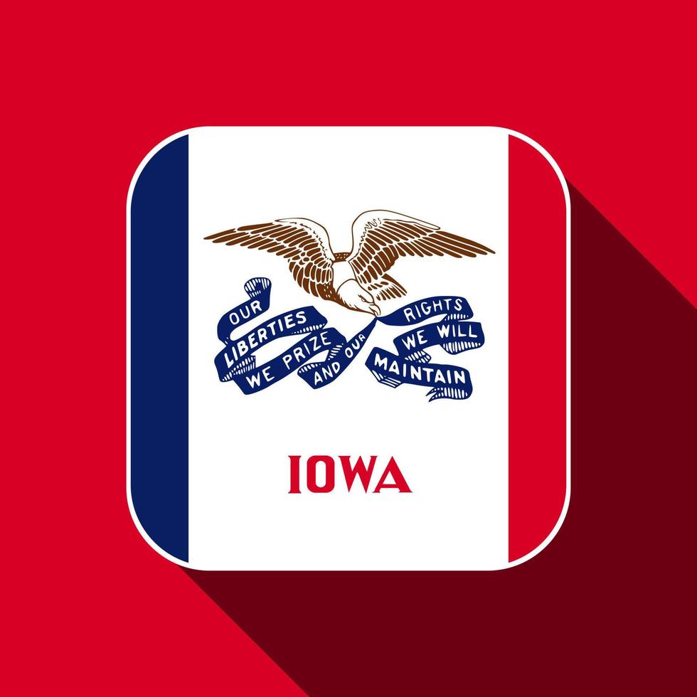 iowa stat flagga. vektor illustration.