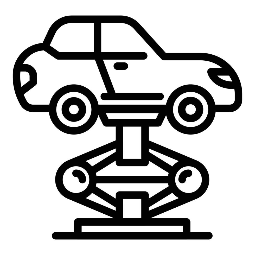 Symbol für Autoaufzug, Umrissstil vektor