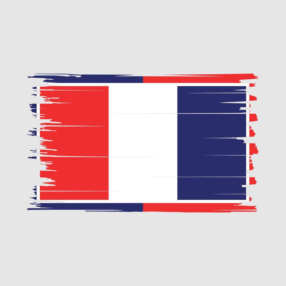 Pinselvektor mit französischer Flagge vektor