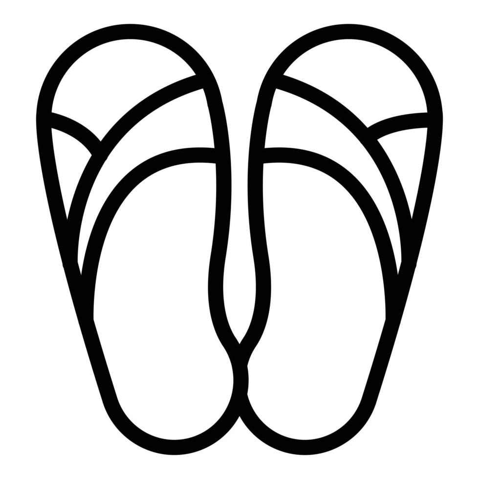 Gummi-Strandsandalen-Symbol, Umrissstil vektor