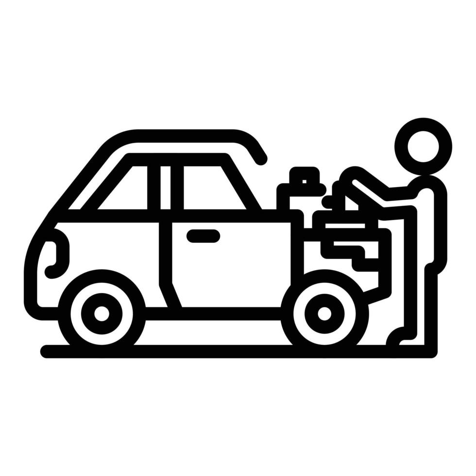 Automechaniker-Symbol, Umrissstil vektor